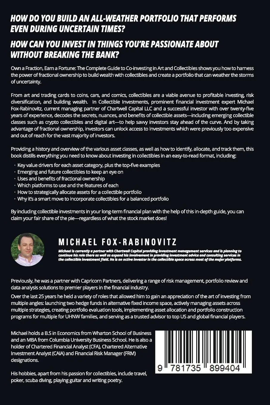 Rückseite: 9781735899404 | Own a Fraction, Earn a Fortune | Michael Fox-Rabinovitz | Taschenbuch