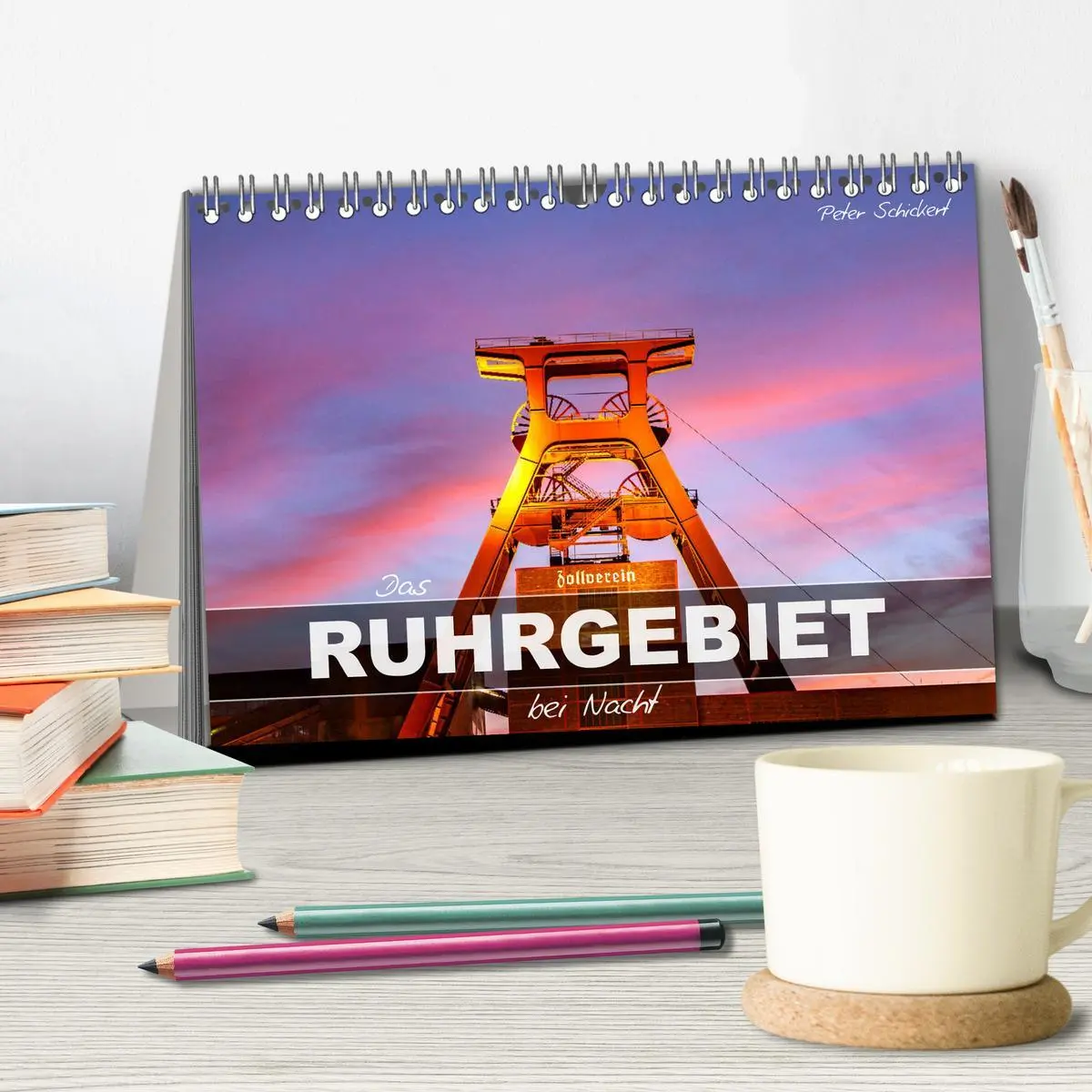 Bild: 9783457269404 | Das Ruhrgebiet bei Nacht (Tischkalender 2026 DIN A5 quer), CALVENDO...