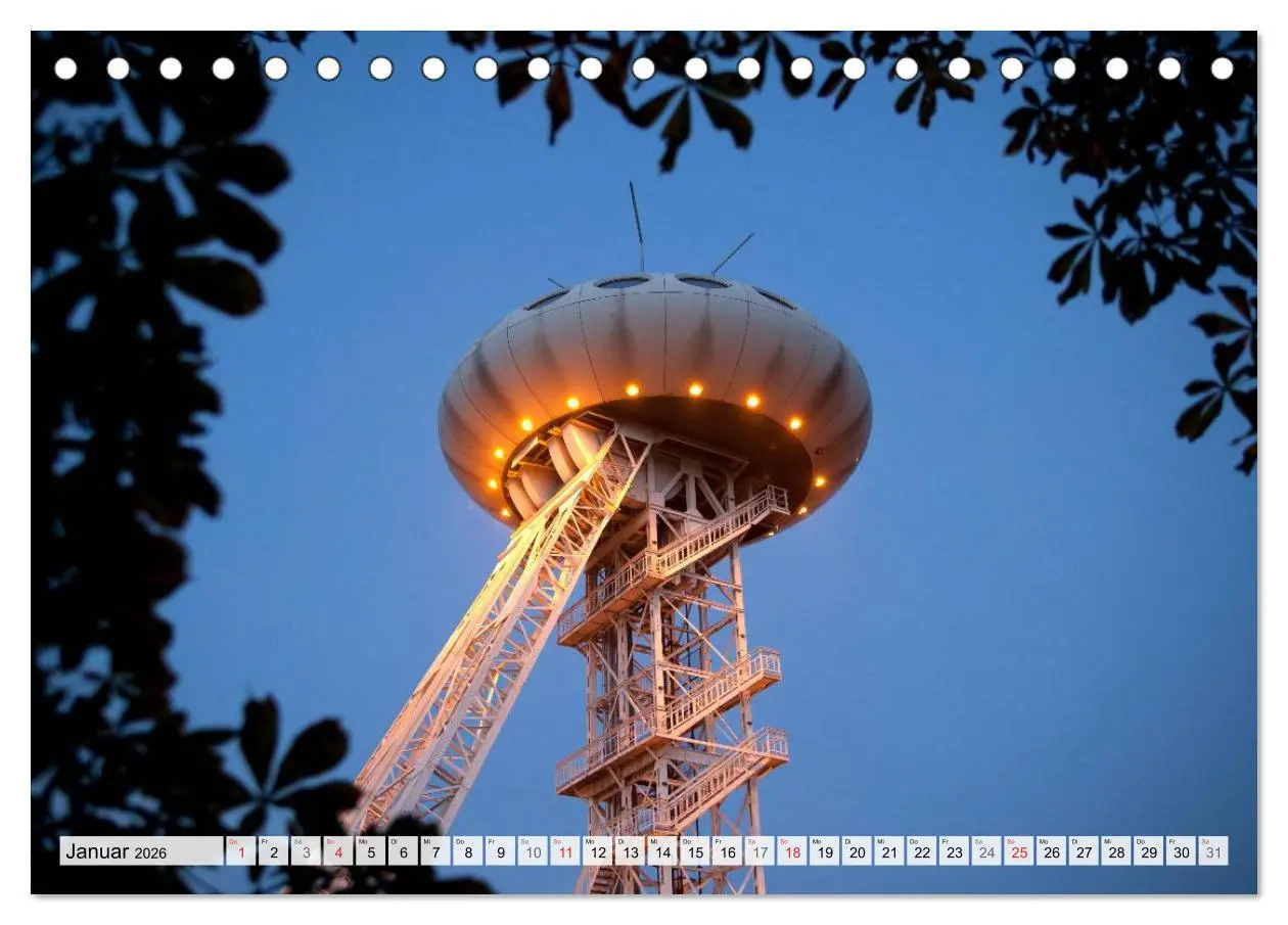 Bild: 9783457269404 | Das Ruhrgebiet bei Nacht (Tischkalender 2026 DIN A5 quer), CALVENDO...