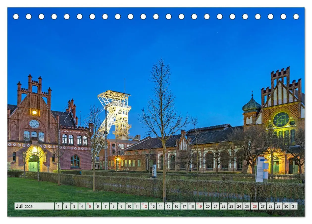 Bild: 9783457269404 | Das Ruhrgebiet bei Nacht (Tischkalender 2026 DIN A5 quer), CALVENDO...