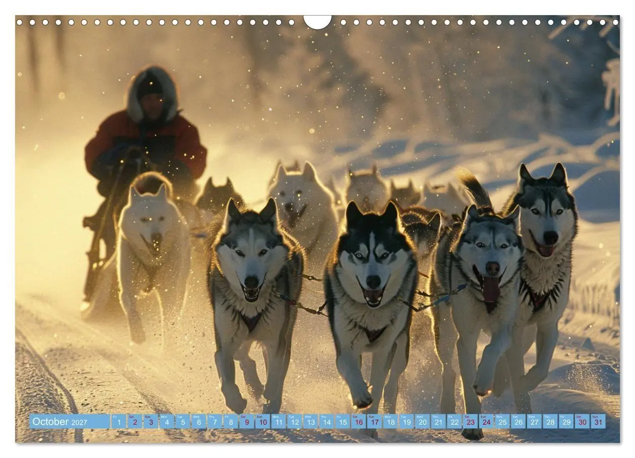 Bild: 9783569139404 | Sled Dogs - the Dream of Running (Wall Calendar 2027 DIN A3...
