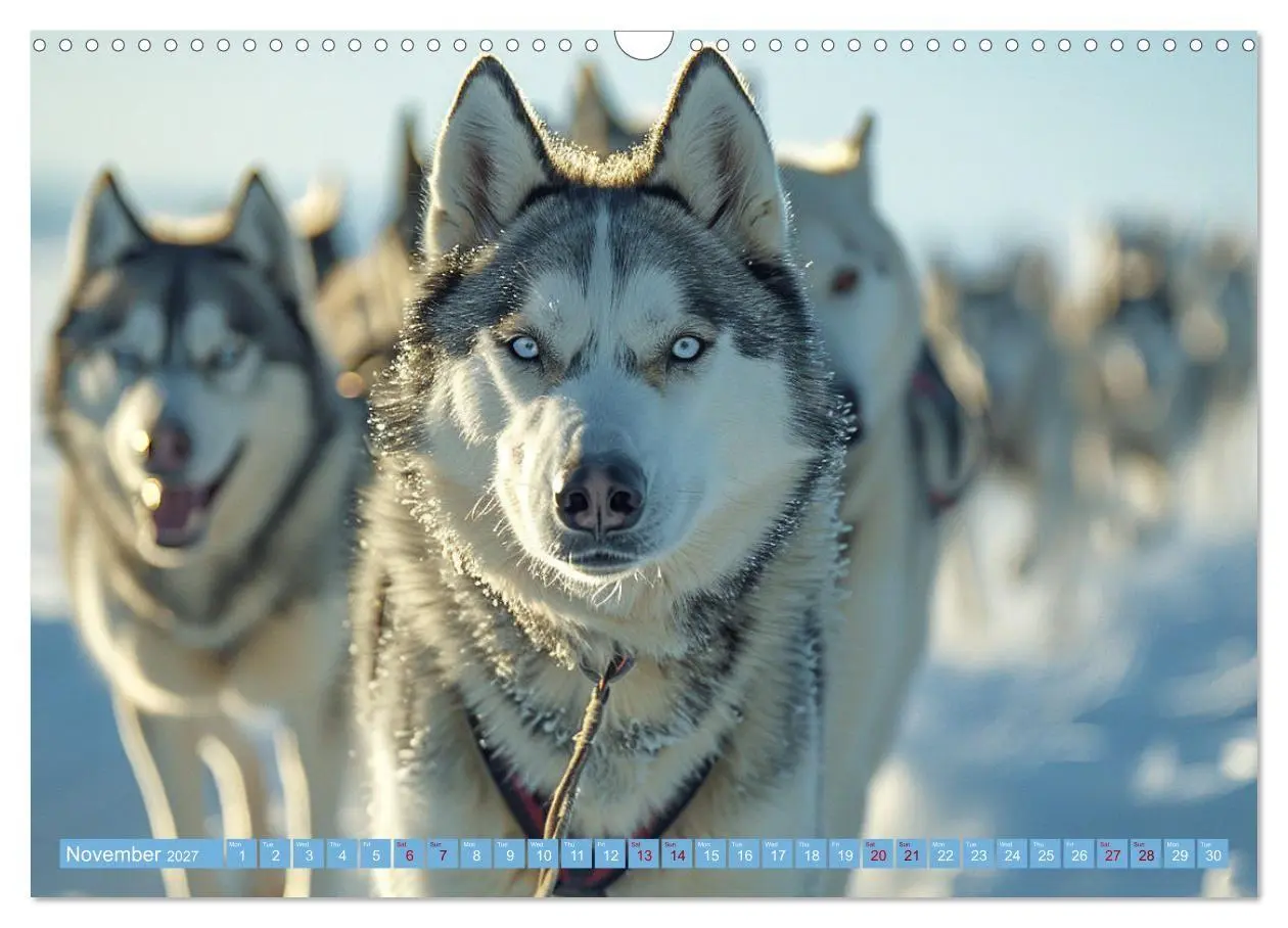 Bild: 9783569139404 | Sled Dogs - the Dream of Running (Wall Calendar 2027 DIN A3...