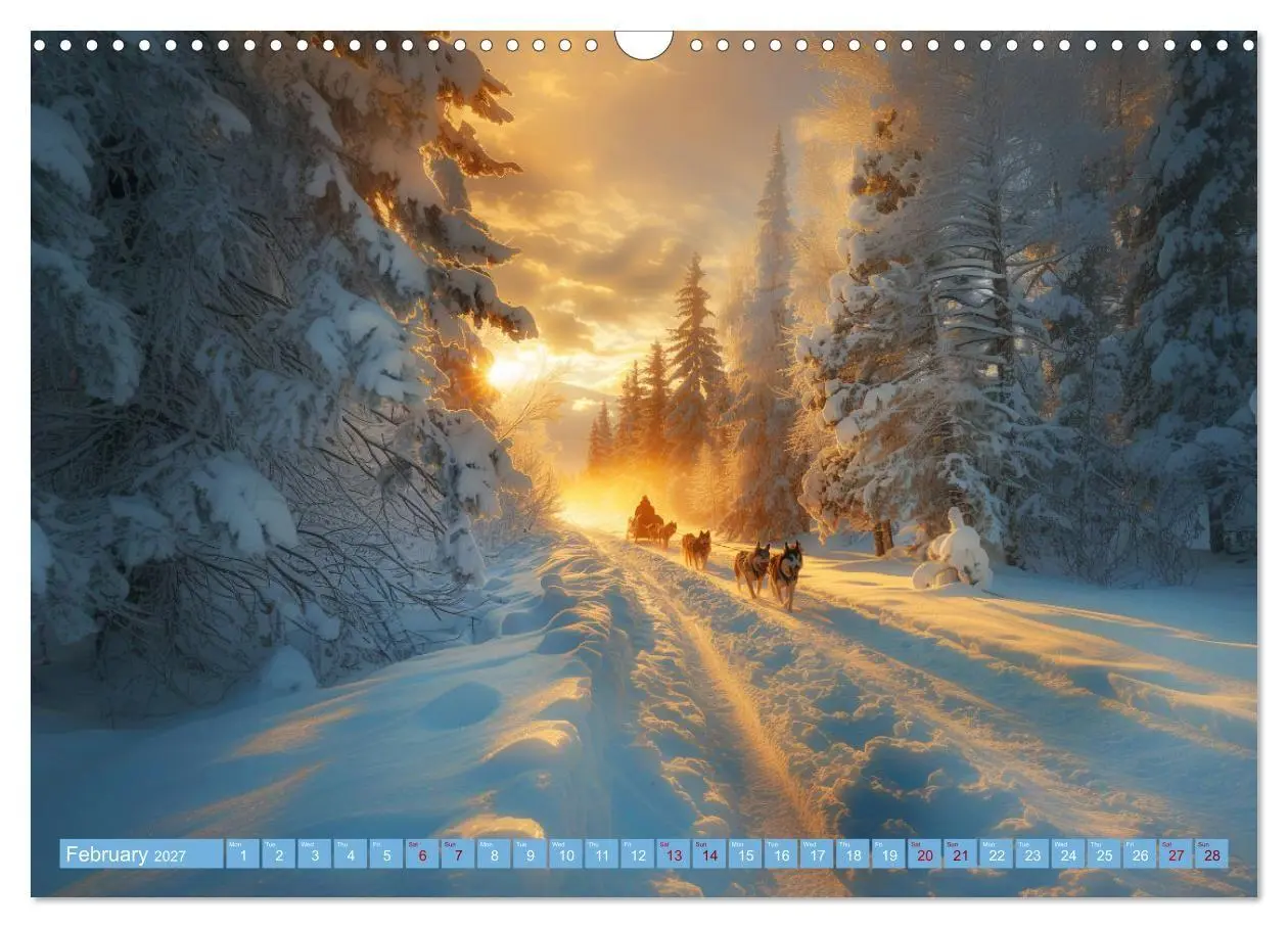 Bild: 9783569139404 | Sled Dogs - the Dream of Running (Wall Calendar 2027 DIN A3...