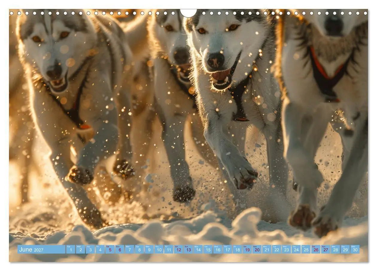 Bild: 9783569139404 | Sled Dogs - the Dream of Running (Wall Calendar 2027 DIN A3...