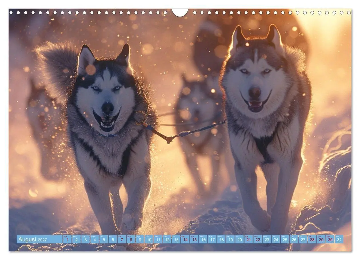 Bild: 9783569139404 | Sled Dogs - the Dream of Running (Wall Calendar 2027 DIN A3...
