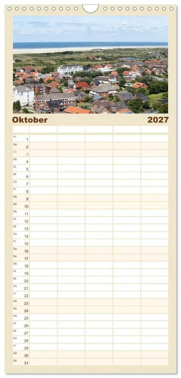Bild: 9783594269404 | Familienplaner 2027 - Borkum - Momente einer Reise mit 5 Spalten...