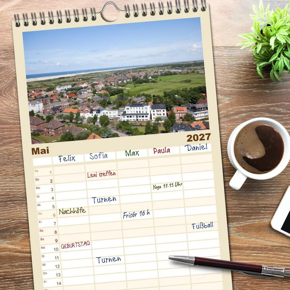 Bild: 9783594269404 | Familienplaner 2027 - Borkum - Momente einer Reise mit 5 Spalten...