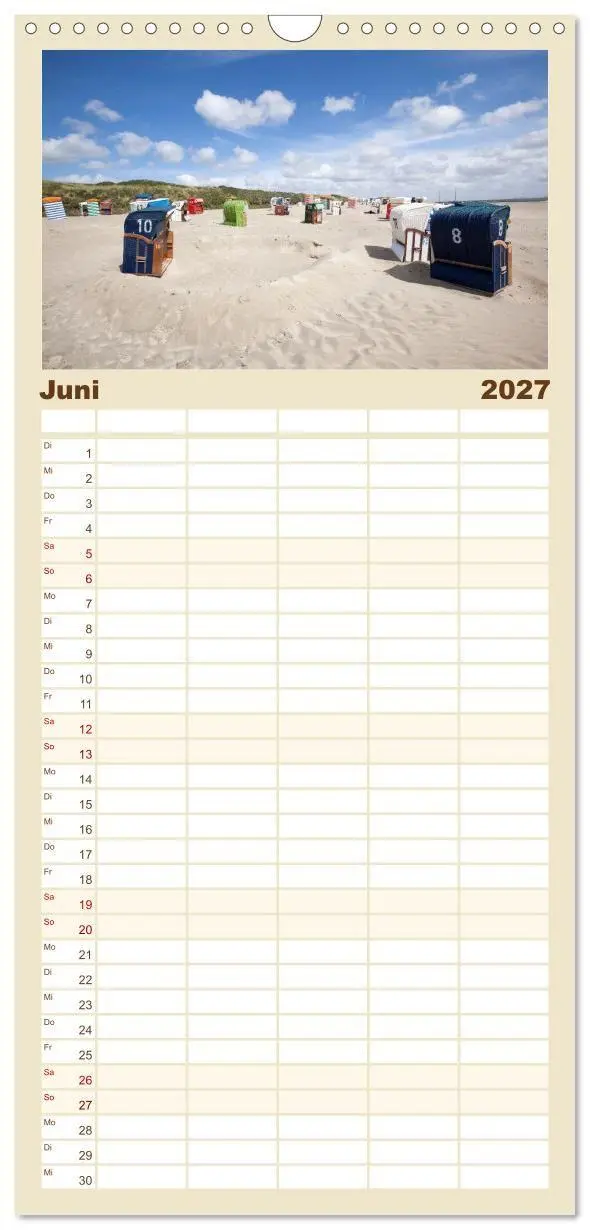 Bild: 9783594269404 | Familienplaner 2027 - Borkum - Momente einer Reise mit 5 Spalten...