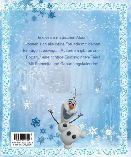 Rückseite: 9783833229404 | Disney Die Eiskönigin: Völlig unverfroren Freundebuch | Buch | 80 S.