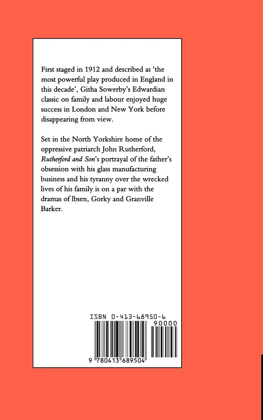 Rückseite: 9780413689504 | Rutherford and Son | Githa Sowerby | Taschenbuch | Englisch | 1994