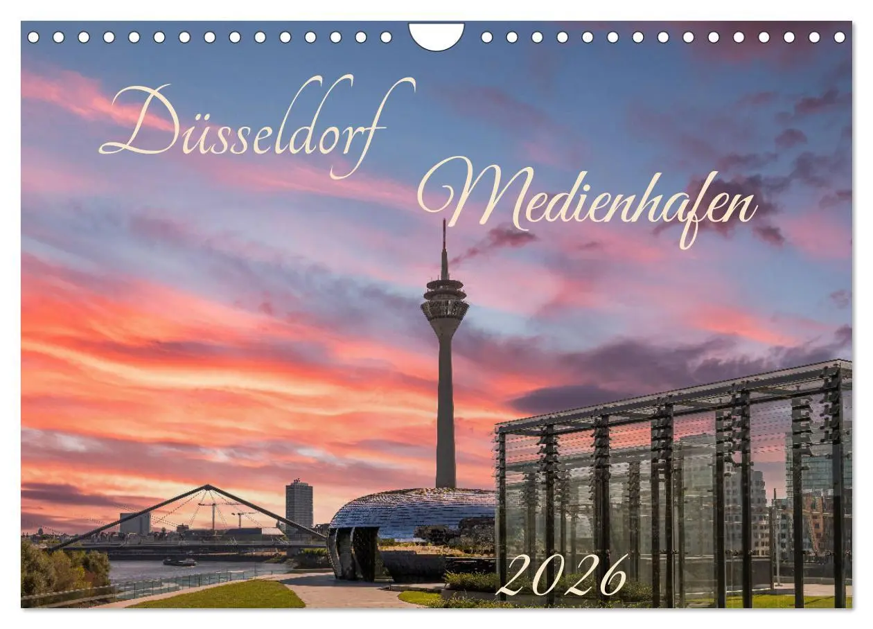 Cover: 9783457569504 | Düsseldorf Medienhafen (Wandkalender 2026 DIN A4 quer), CALVENDO...