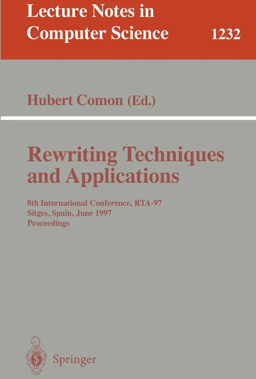 Cover: 9783540629504 | Rewriting Techniques and Applications | Hubert Comon | Taschenbuch