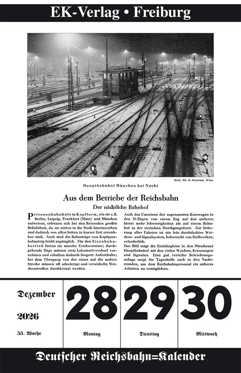 Bild: 9783844659504 | Deutscher Reichsbahn Kalender 2026 | Kalender | 106 S. | Deutsch