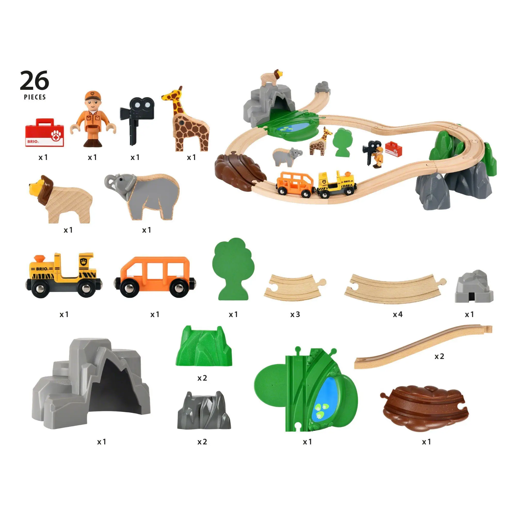 Bild: 7312350339604 | Großes BRIO Bahn Safari Set RW Sets | Spiel | World | 63396000 | 2019