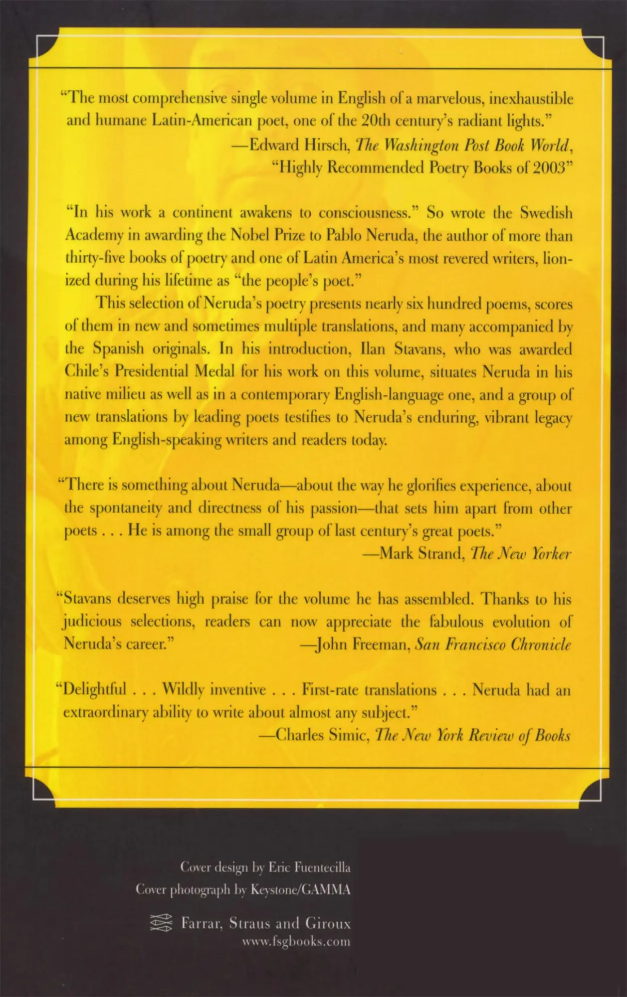 Rückseite: 9780374529604 | The Poetry of Pablo Neruda | Pablo Neruda | Taschenbuch | Englisch