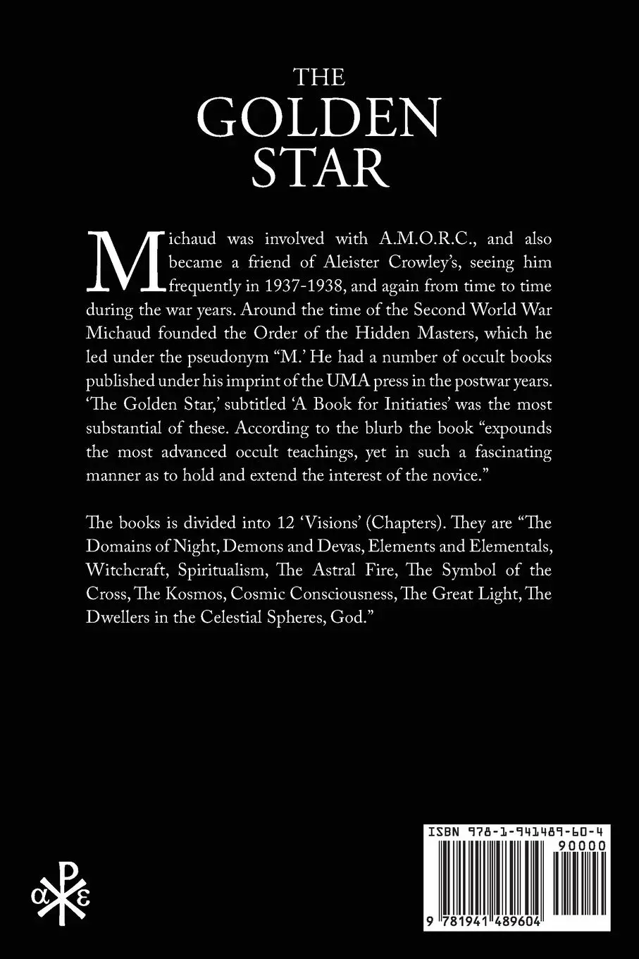 Rückseite: 9781941489604 | The Golden Star | A Mystic Crescendo in Twelve Visions | Jean Michaud