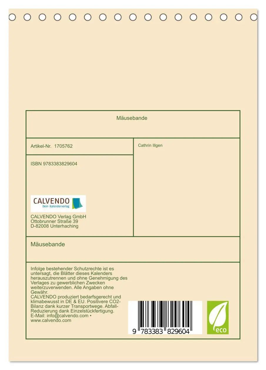 Bild: 9783383829604 | Mäusebande (Tischkalender 2025 DIN A5 hoch), CALVENDO Monatskalender