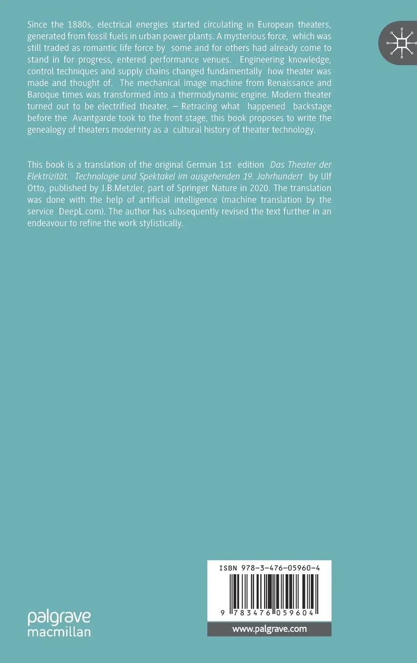 Rückseite: 9783476059604 | The Theater of Electricity | Ulf Otto | Buch | xxvii | Englisch | 2023