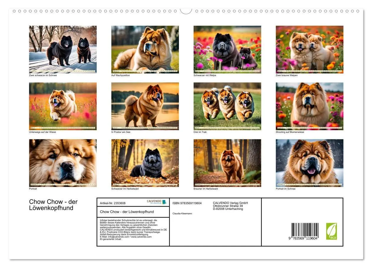 Bild: 9783569119604 | Chow Chow - der Löwenkopfhund (hochwertiger Premium Wandkalender...