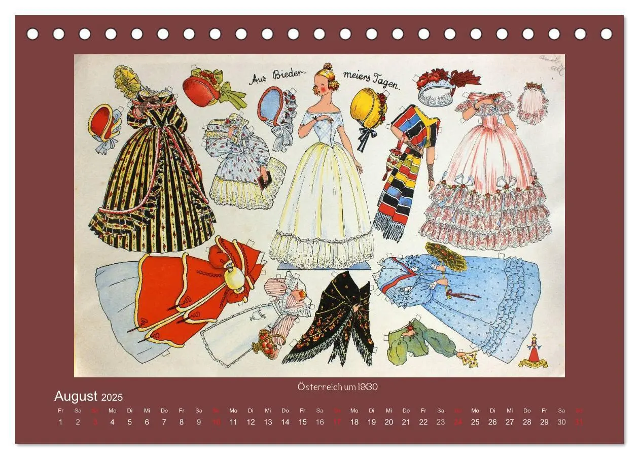 Bild: 9783435699704 | Alte europäische Ankleidepuppen aus Papier (Tischkalender 2025 DIN...