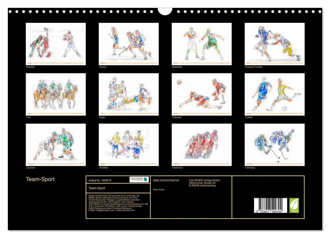 Bild: 9783457549704 | Team-Sport (Wandkalender 2026 DIN A3 quer), CALVENDO Monatskalender
