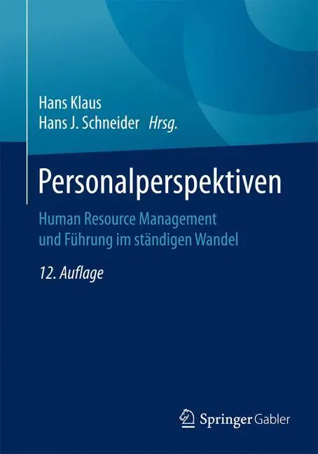 Cover: 9783658139704 | Personalperspektiven | Hans J. Schneider (u. a.) | Taschenbuch | viii