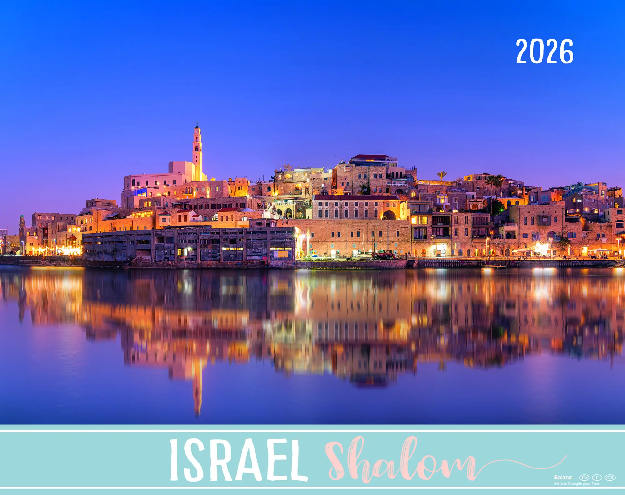 Cover: 9783866039704 | Israel Shalom 2026 | Maße (B/H): 59,5 x 47 cm, Wandkalender | Kalender