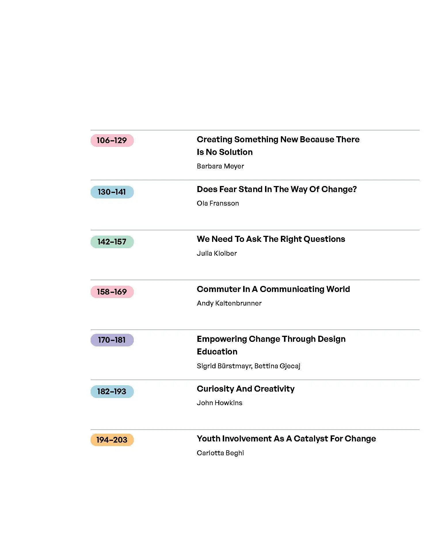 Bild: 9783035629804 | Lessons on Change | 15 Creative Minds Share Their Stories | Buch