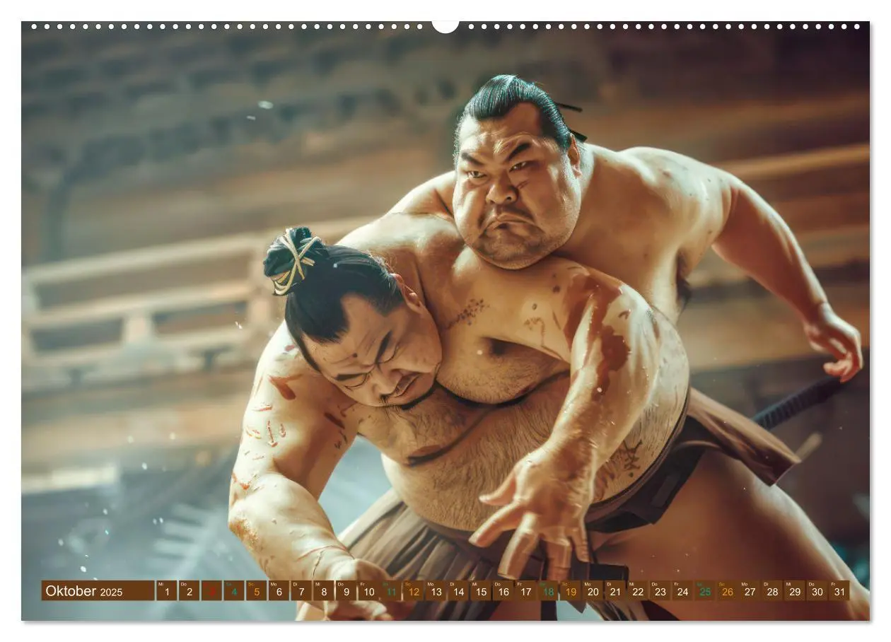 Bild: 9783383809804 | Sumo - Japans schwere Ringer (Wandkalender 2025 DIN A2 quer),...