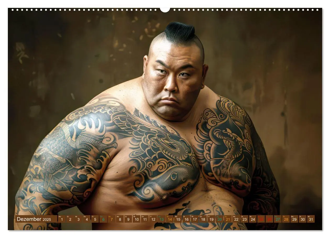 Bild: 9783383809804 | Sumo - Japans schwere Ringer (Wandkalender 2025 DIN A2 quer),...