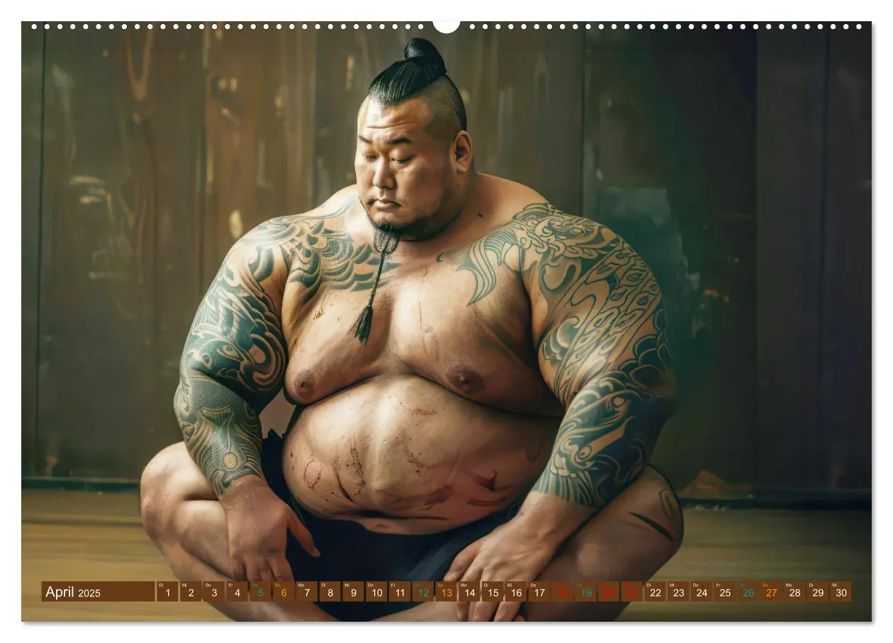Bild: 9783383809804 | Sumo - Japans schwere Ringer (Wandkalender 2025 DIN A2 quer),...
