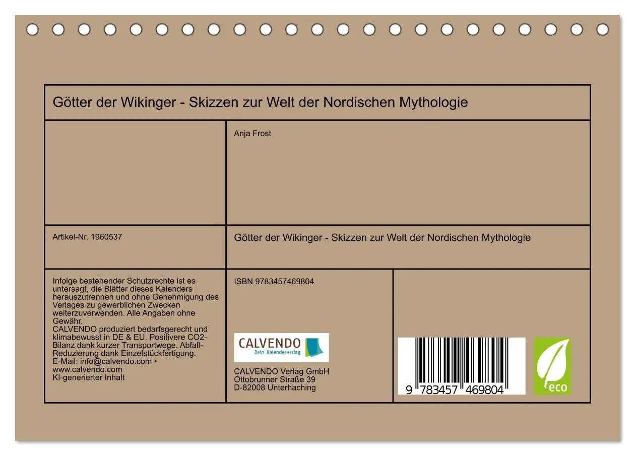 Bild: 9783457469804 | Götter der Wikinger - Skizzen zur Welt der Nordischen Mythologie...