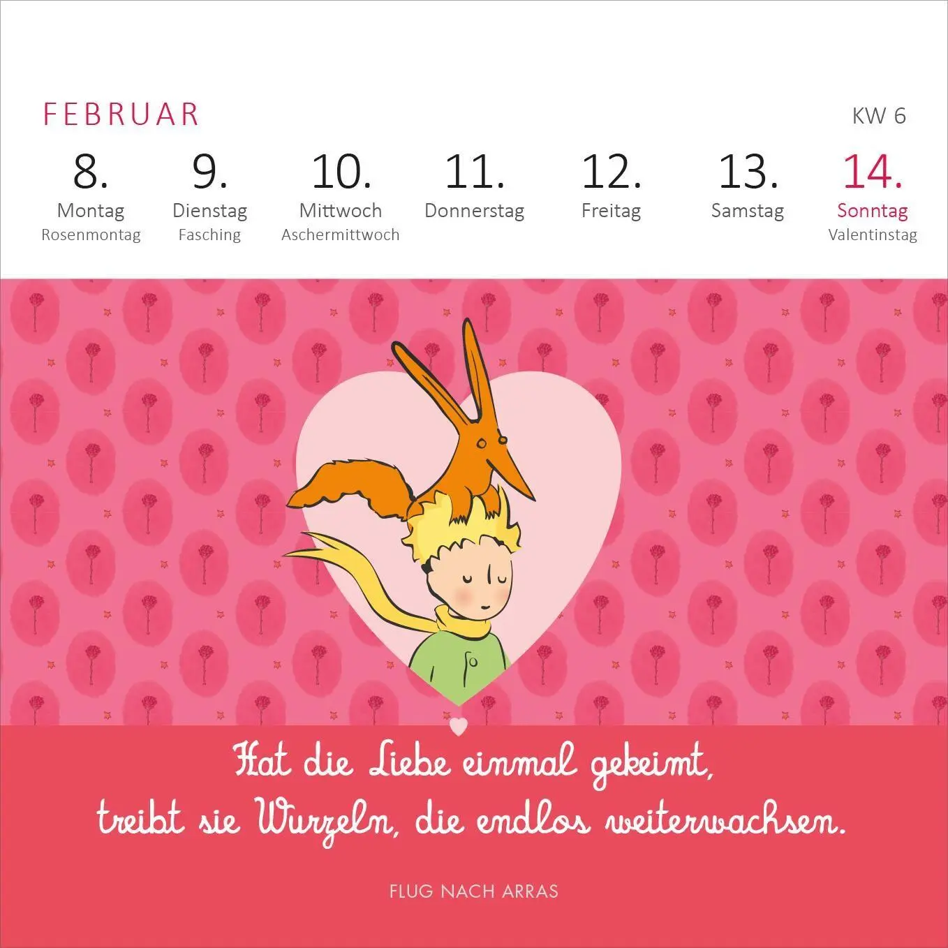 Bild: 4014489139904 | Mini-Wochenkalender Der Kleine Prinz 2027 | Antoine de Saint-Exupéry