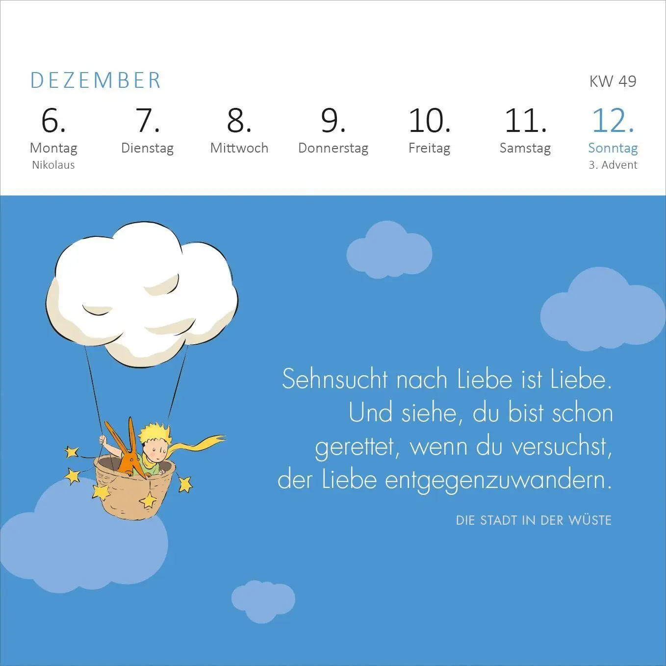 Bild: 4014489139904 | Mini-Wochenkalender Der Kleine Prinz 2027 | Antoine de Saint-Exupéry