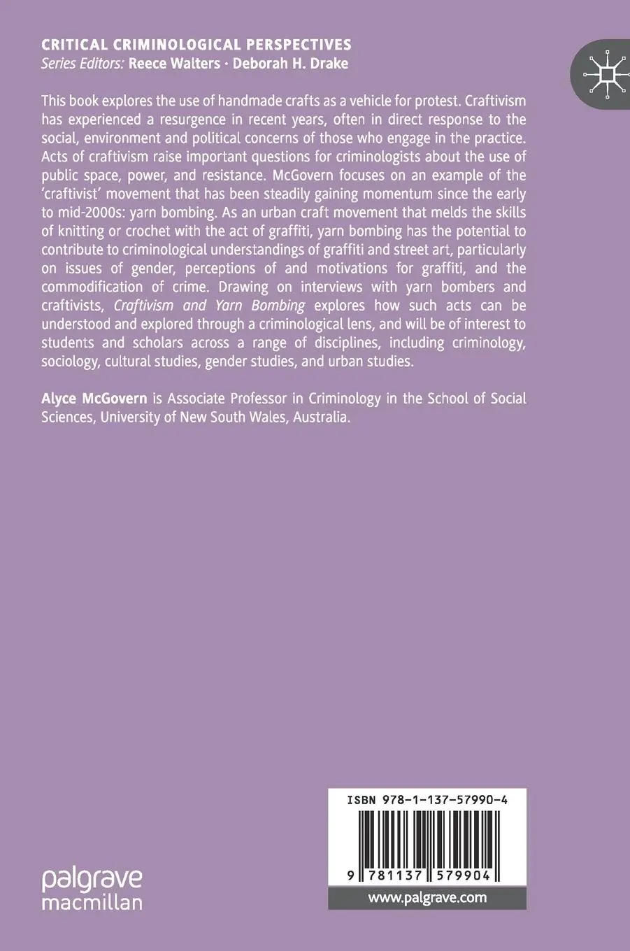Rückseite: 9781137579904 | Craftivism and Yarn Bombing | A Criminological Exploration | McGovern