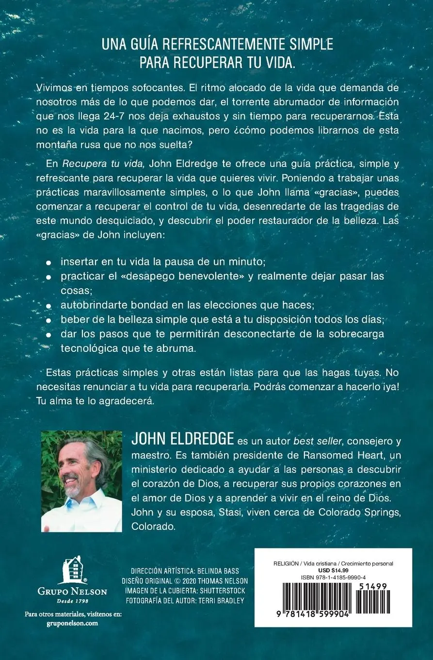 Rückseite: 9781418599904 | Recupera tu vida | Hábitos cotidianos para un mundo enloquecido | Buch