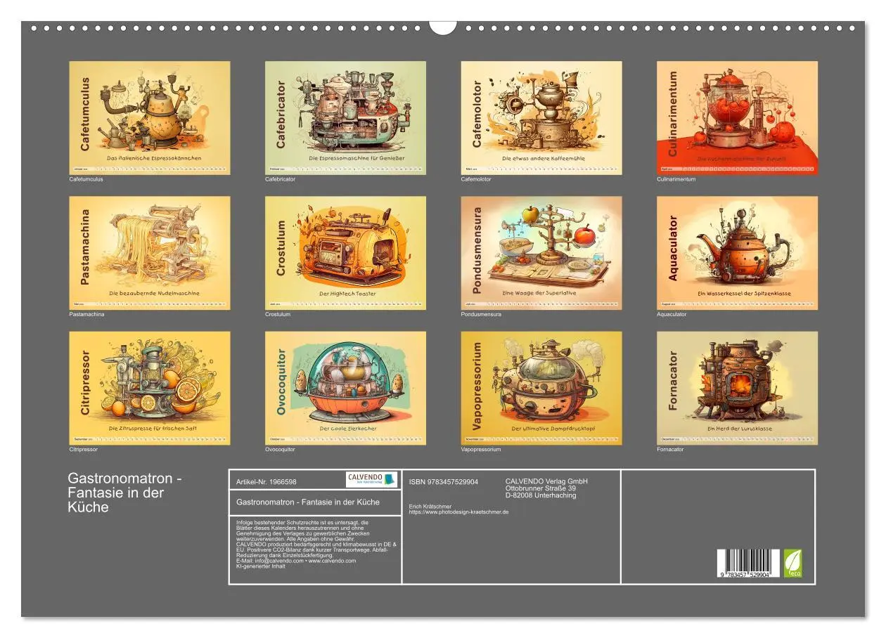 Bild: 9783457529904 | Gastronomatron - Fantasie in der Küche (Wandkalender 2026 DIN A2...
