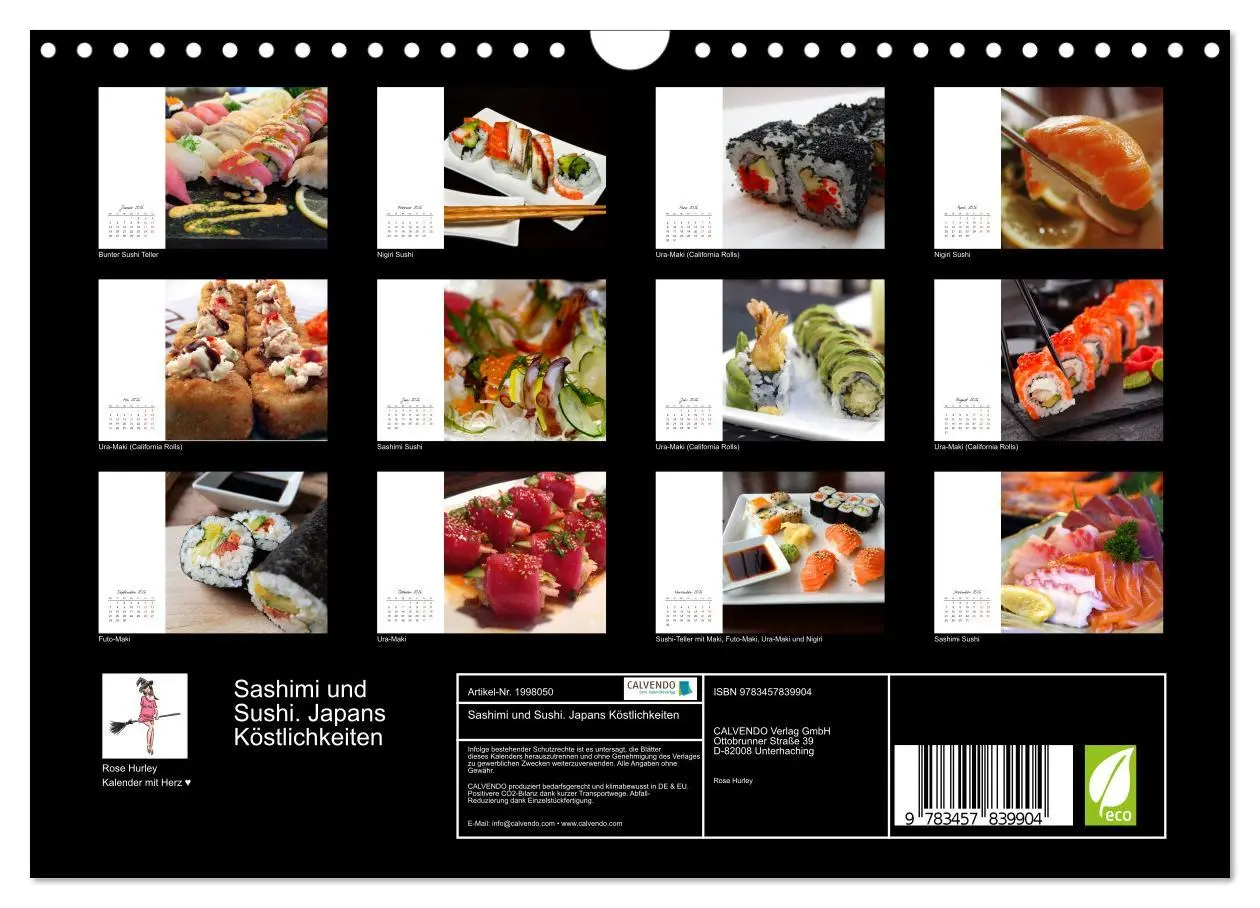 Bild: 9783457839904 | Sashimi und Sushi. Japans Köstlichkeiten (Wandkalender 2026 DIN A4...