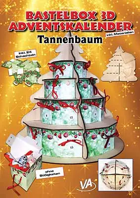 Cover: 4260616590005 | Bastelbox 3D - Tannenbaum Adventskalender | inkl. 24 Schachteln