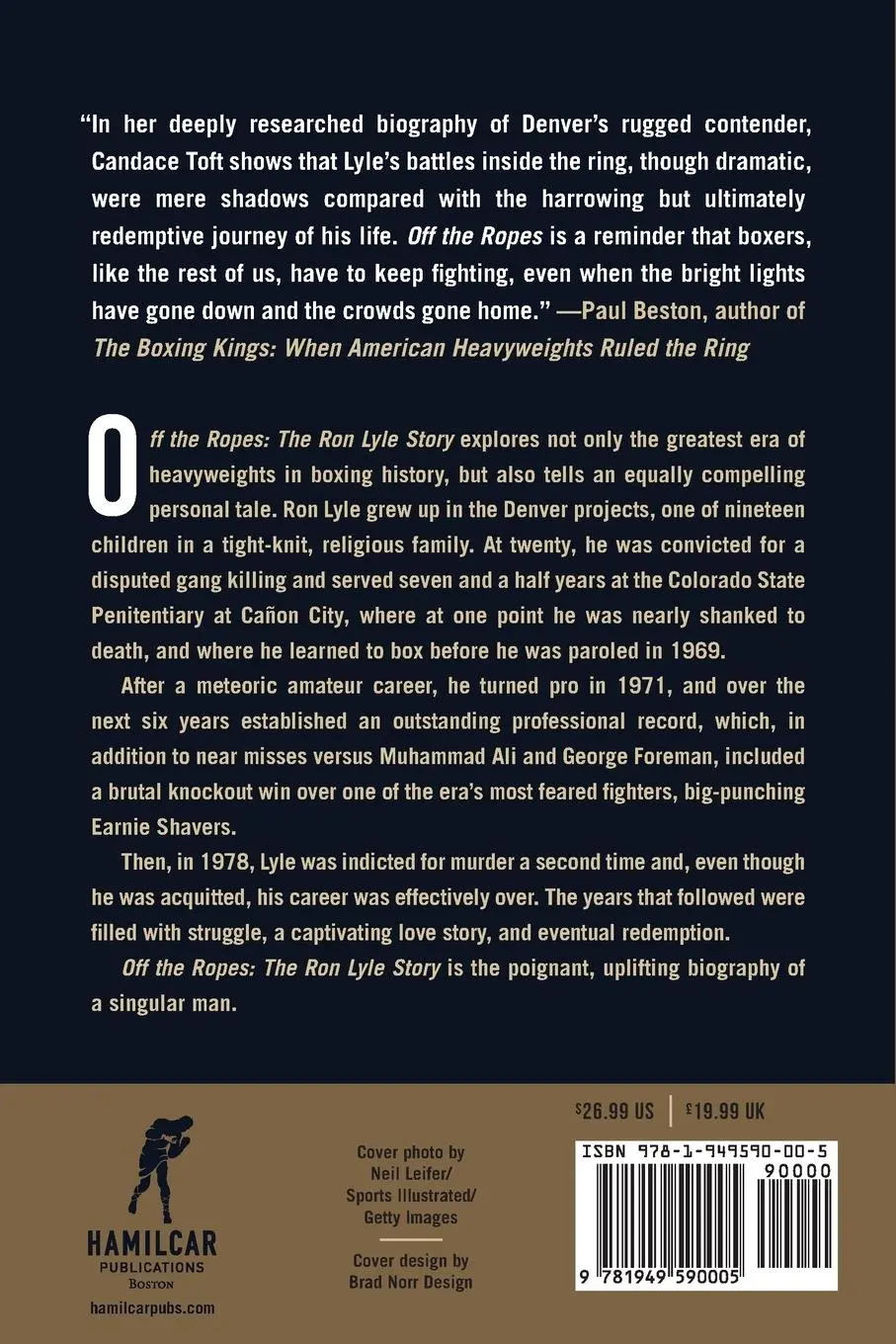 Rückseite: 9781949590005 | Off The Ropes | The Ron Lyle Story | Candace Toft | Taschenbuch | 2018
