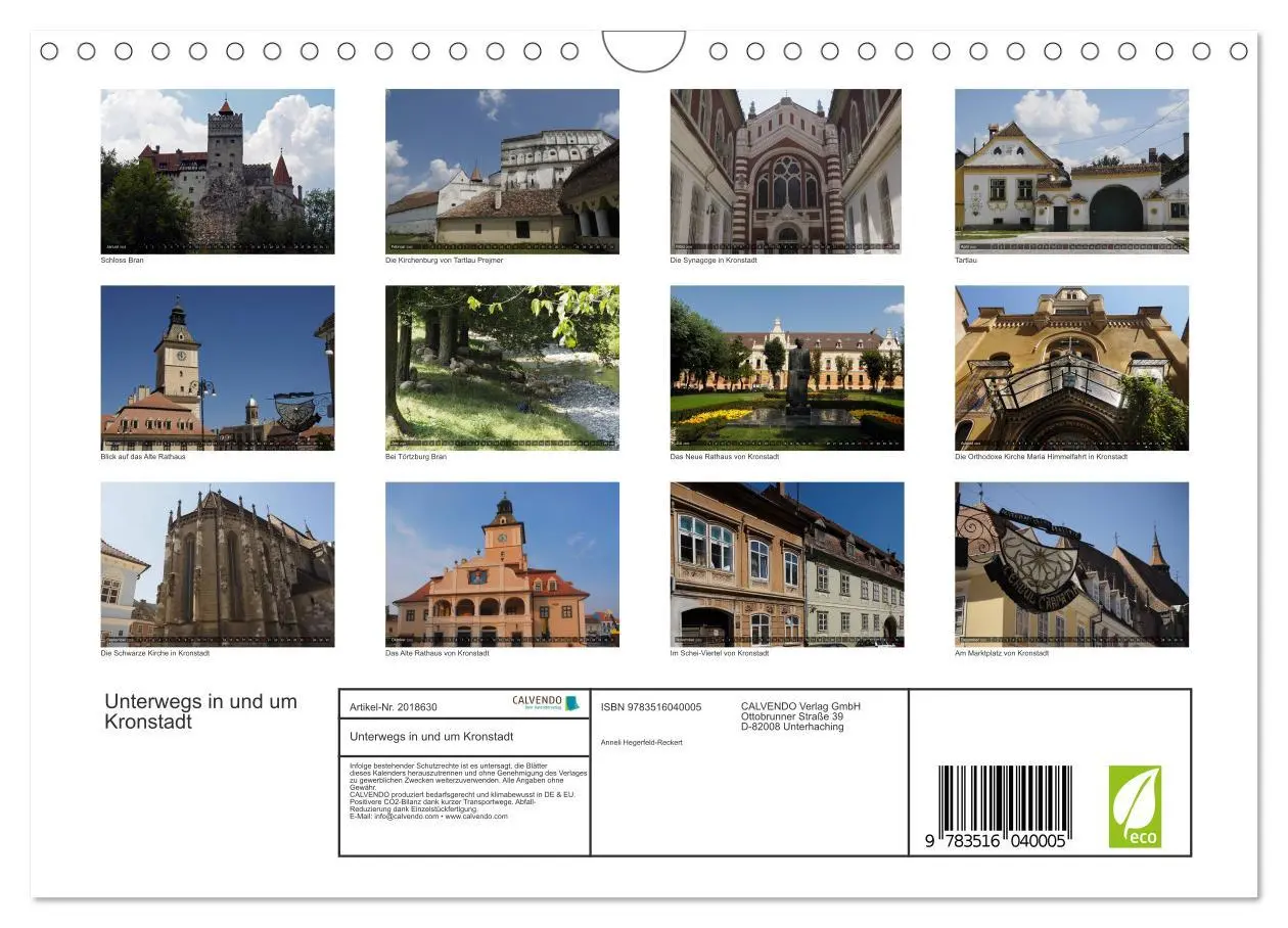 Bild: 9783516040005 | Unterwegs in und um Kronstadt (Wandkalender 2026 DIN A4 quer),...