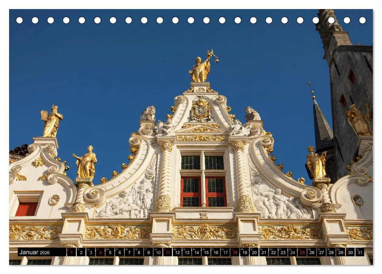 Bild: 9783516110005 | Brügge - Belgien (Tischkalender 2026 DIN A5 quer), CALVENDO...