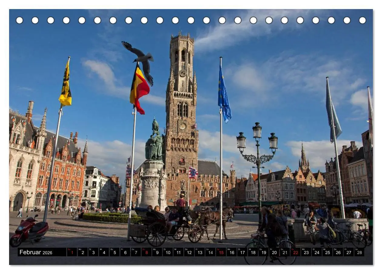 Bild: 9783516110005 | Brügge - Belgien (Tischkalender 2026 DIN A5 quer), CALVENDO...