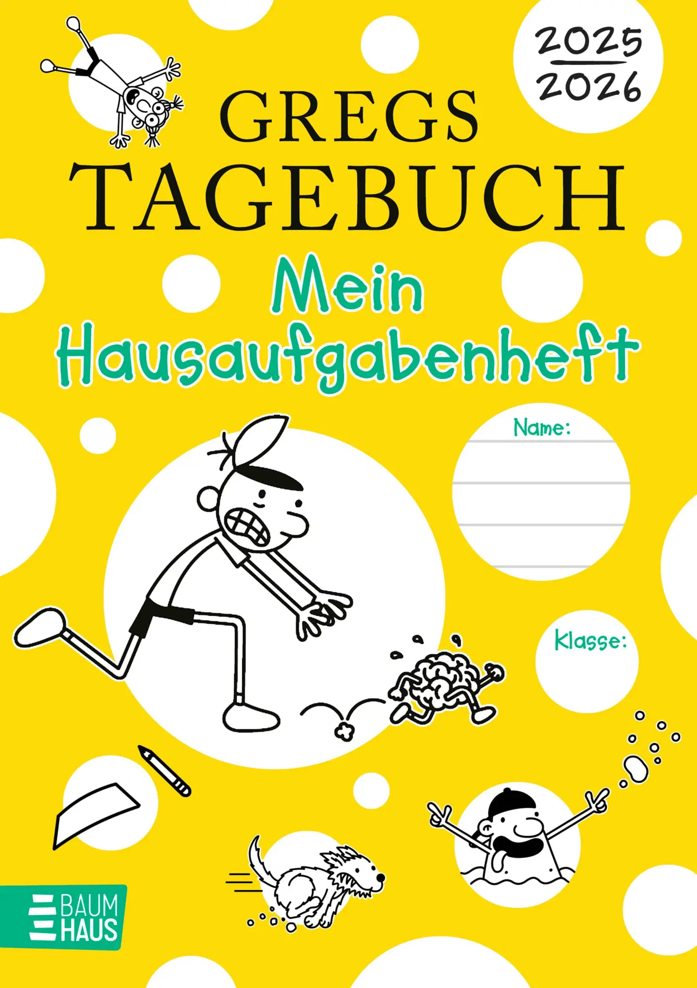 Cover: 9783833910005 | Gregs Tagebuch - Mein Hausaufgabenheft 2025/2026 | Jeff Kinney | 2026