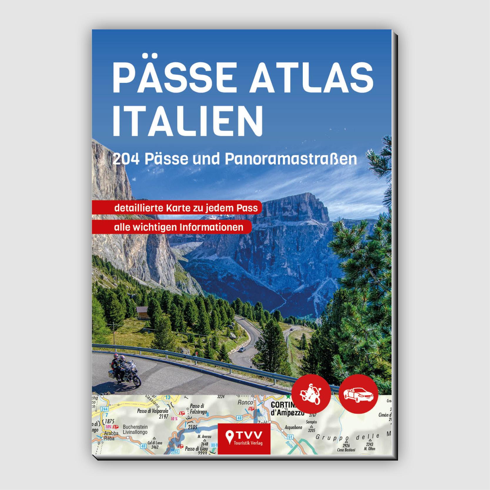 Cover: 9783965990005 | PÄSSE ATLAS ITALIEN | 204 Pässe und Panoramastraßen | Bikerbetten