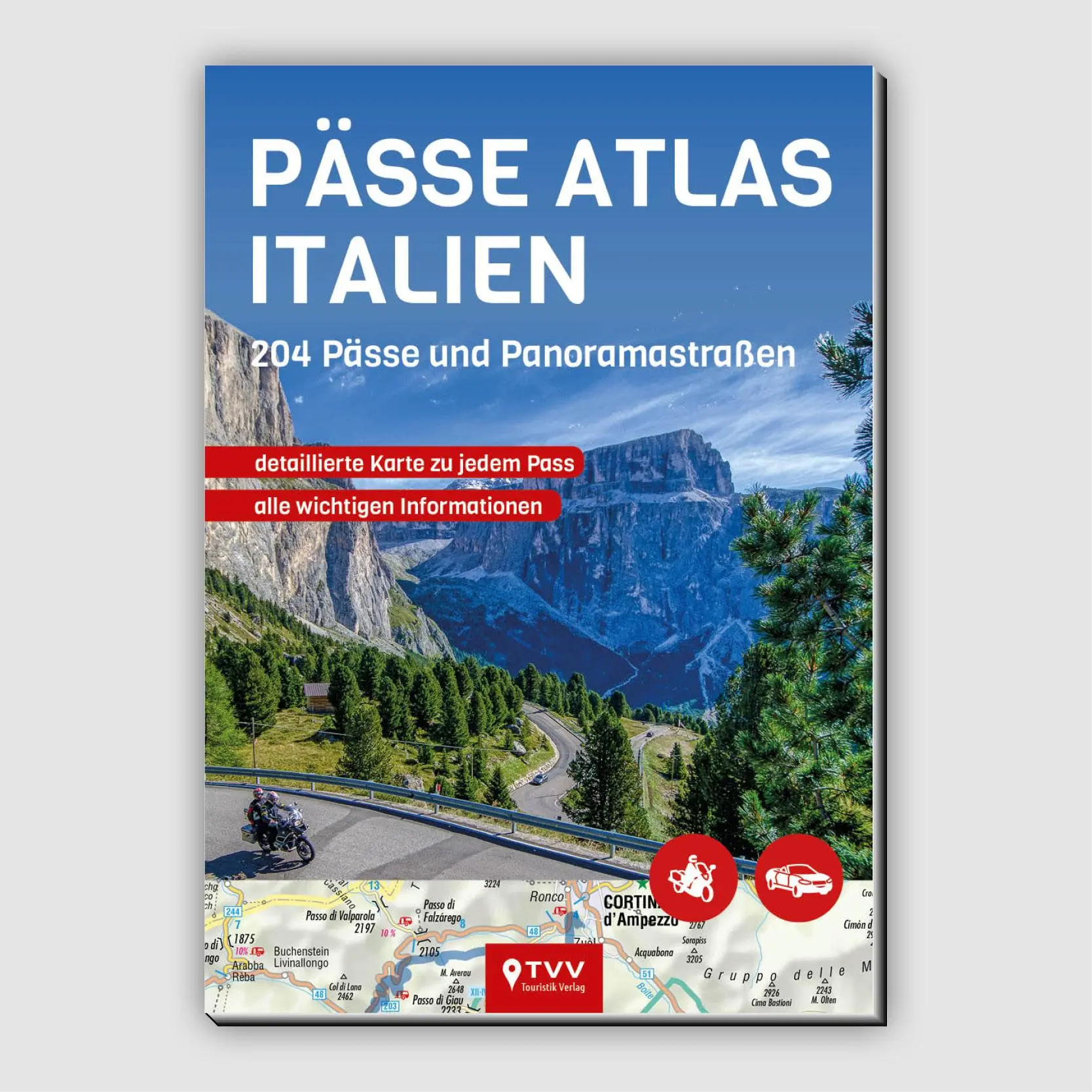 Cover: 9783965990005 | PÄSSE ATLAS ITALIEN | 204 Pässe und Panoramastraßen | Bikerbetten
