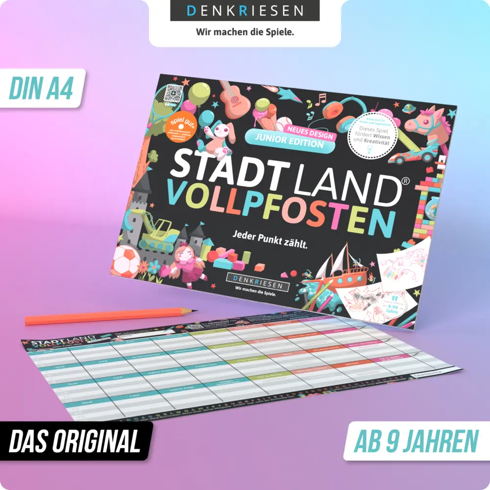 Bild: 4260528090105 | STADT LAND VOLLPFOSTEN® - JUNIOR EDITION - Für Kinder und Jugendliche