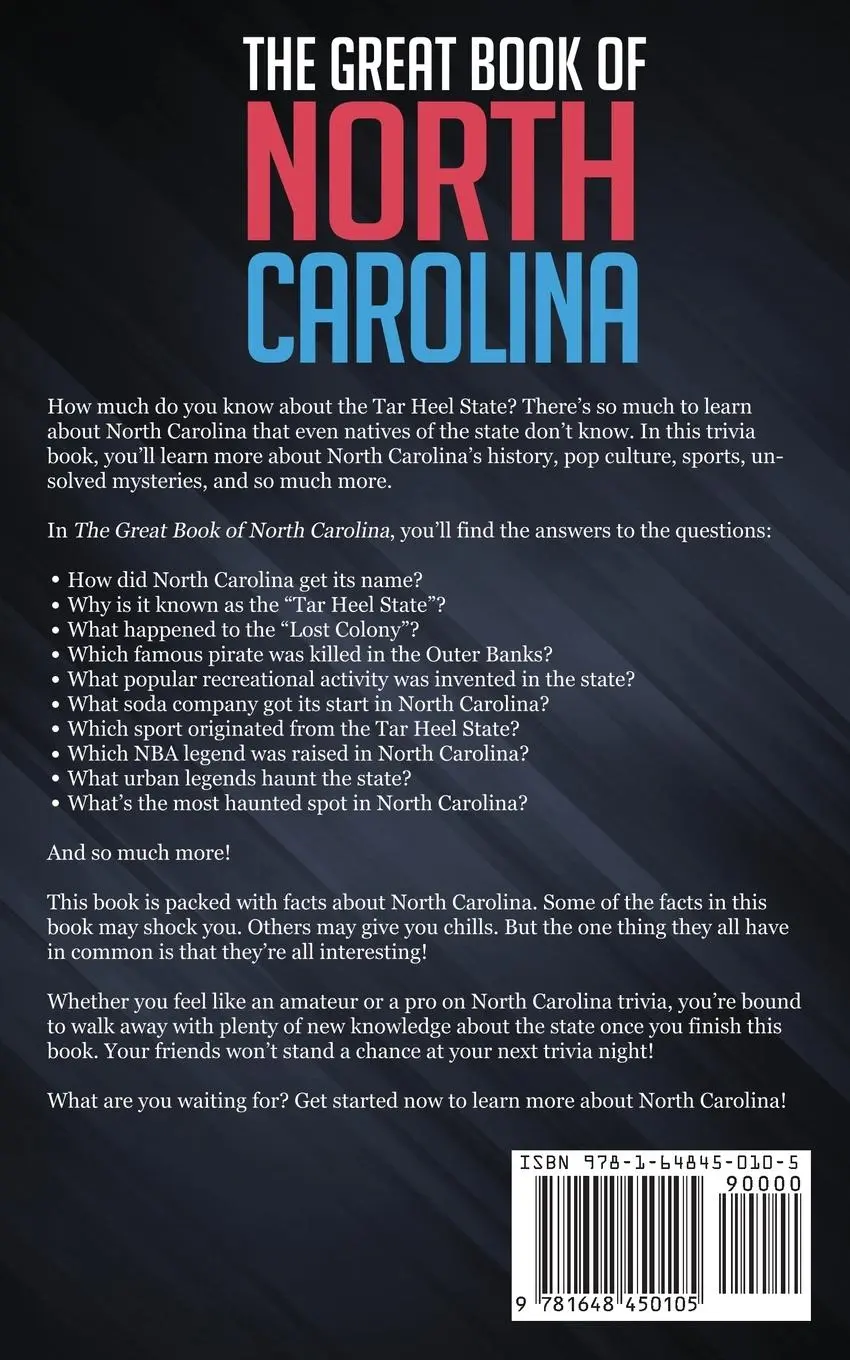 Rückseite: 9781648450105 | The Great Book of North Carolina | Bill O'Neill | Taschenbuch | 2020