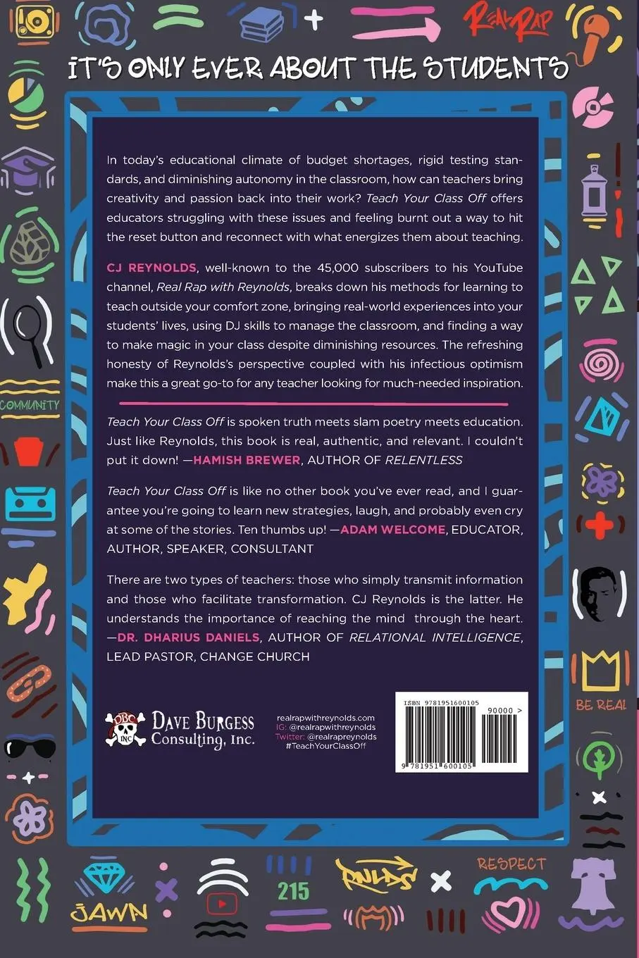 Rückseite: 9781951600105 | Teach Your Class Off | The Real Rap Guide to Teaching | Cj Reynolds