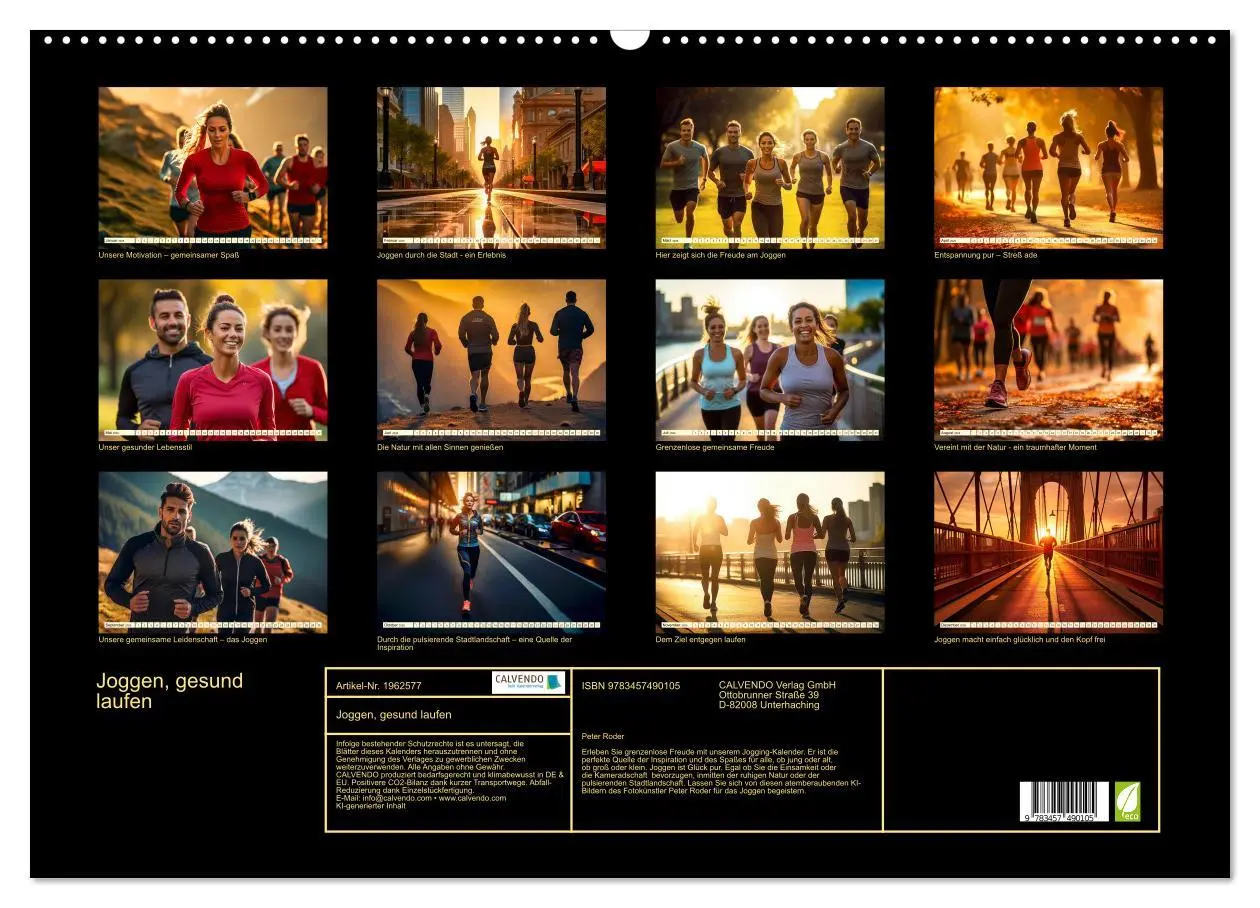 Bild: 9783457490105 | Joggen, gesund laufen (Wandkalender 2026 DIN A2 quer), CALVENDO...